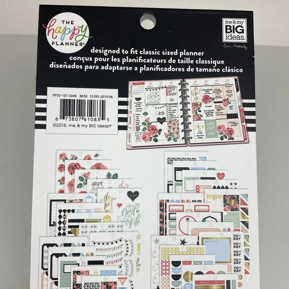 The Happy Planner Simply Lovely 813 sticker sheet book NEW!